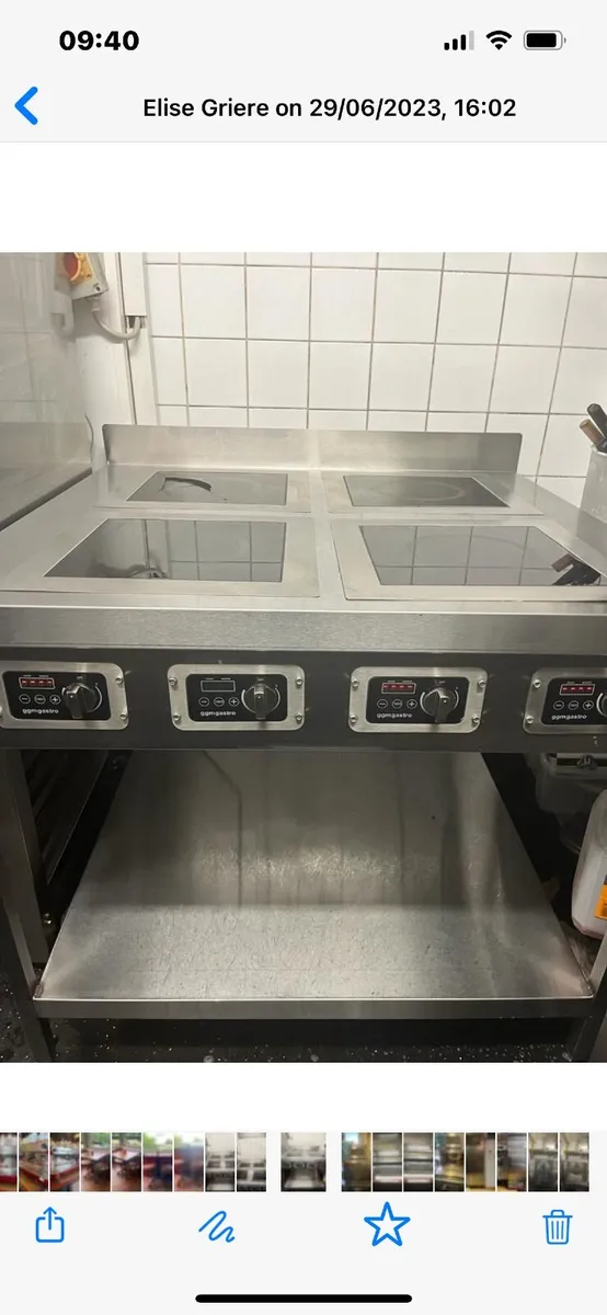 4 ring induction hob with table