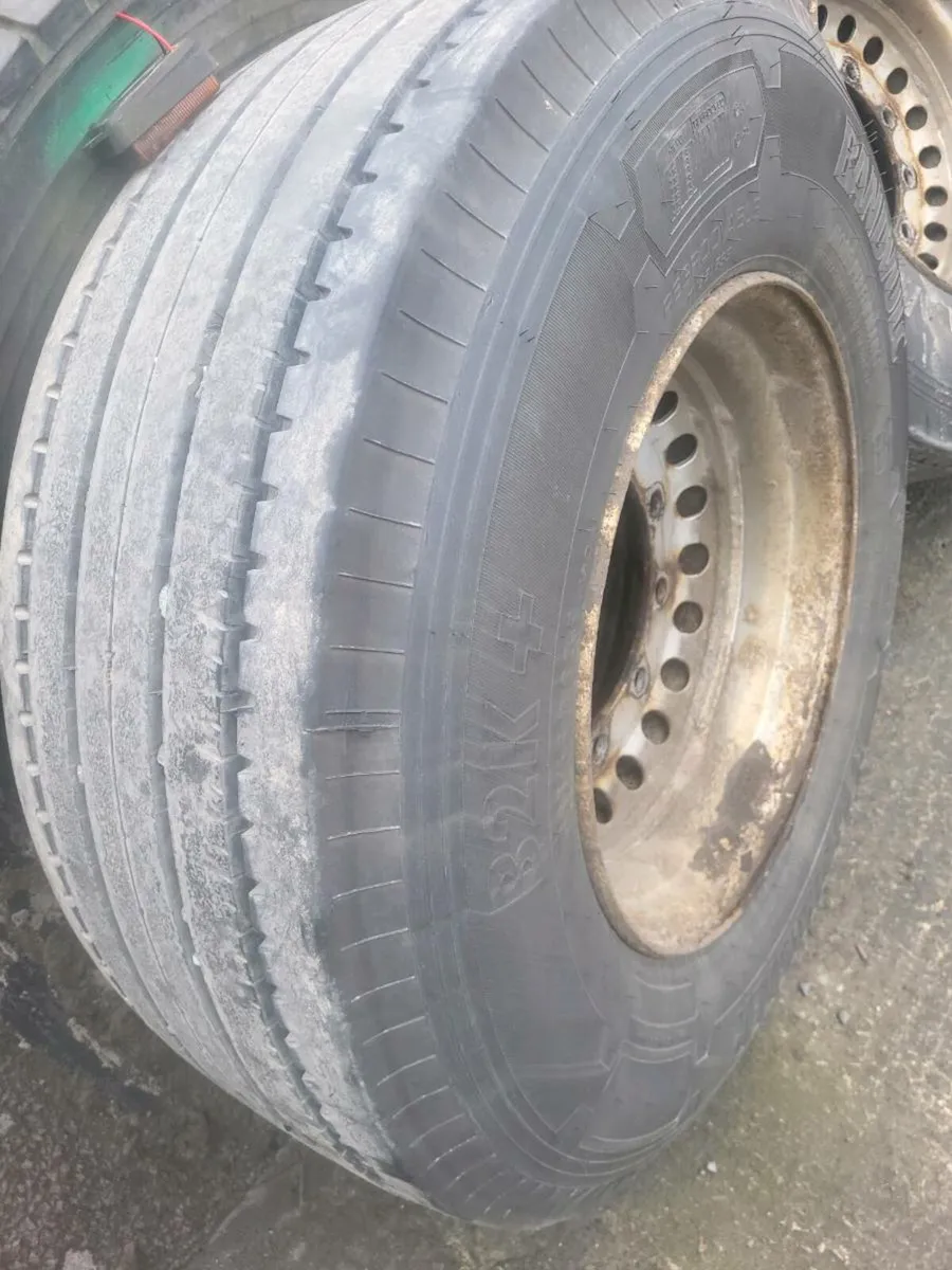 Part worn tyres on rims