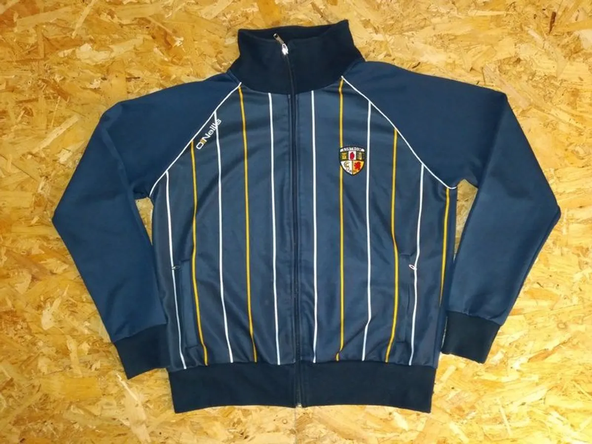 Retro Antrim GAA Jacket (s) O'Neills Small Track Suit Top Gaelic Football Hurling Camogie Vintage Retro  Ulster Navy Blue