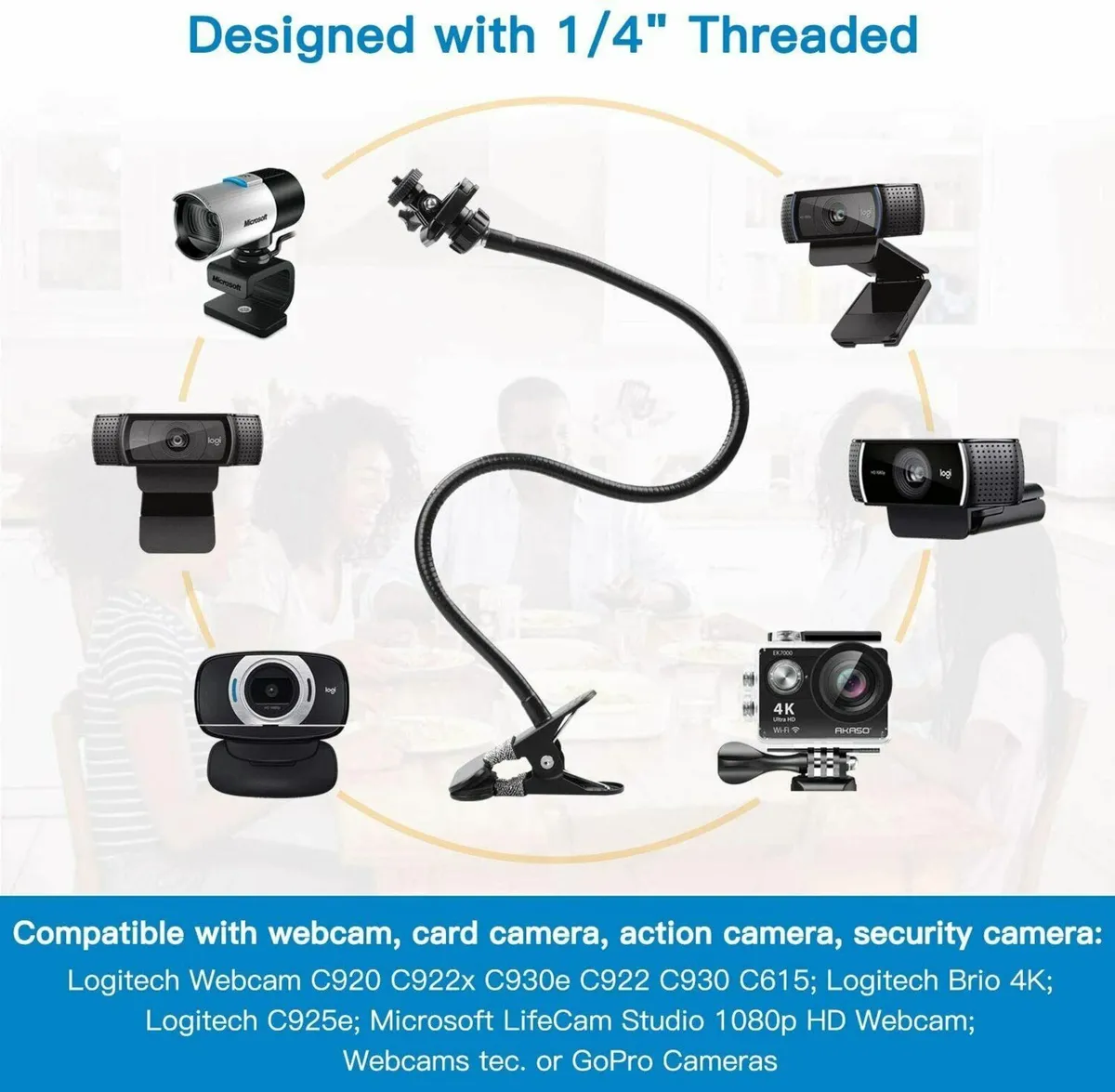 Camera Stand Flexible Desk Table Sideboard Mount - Image 3