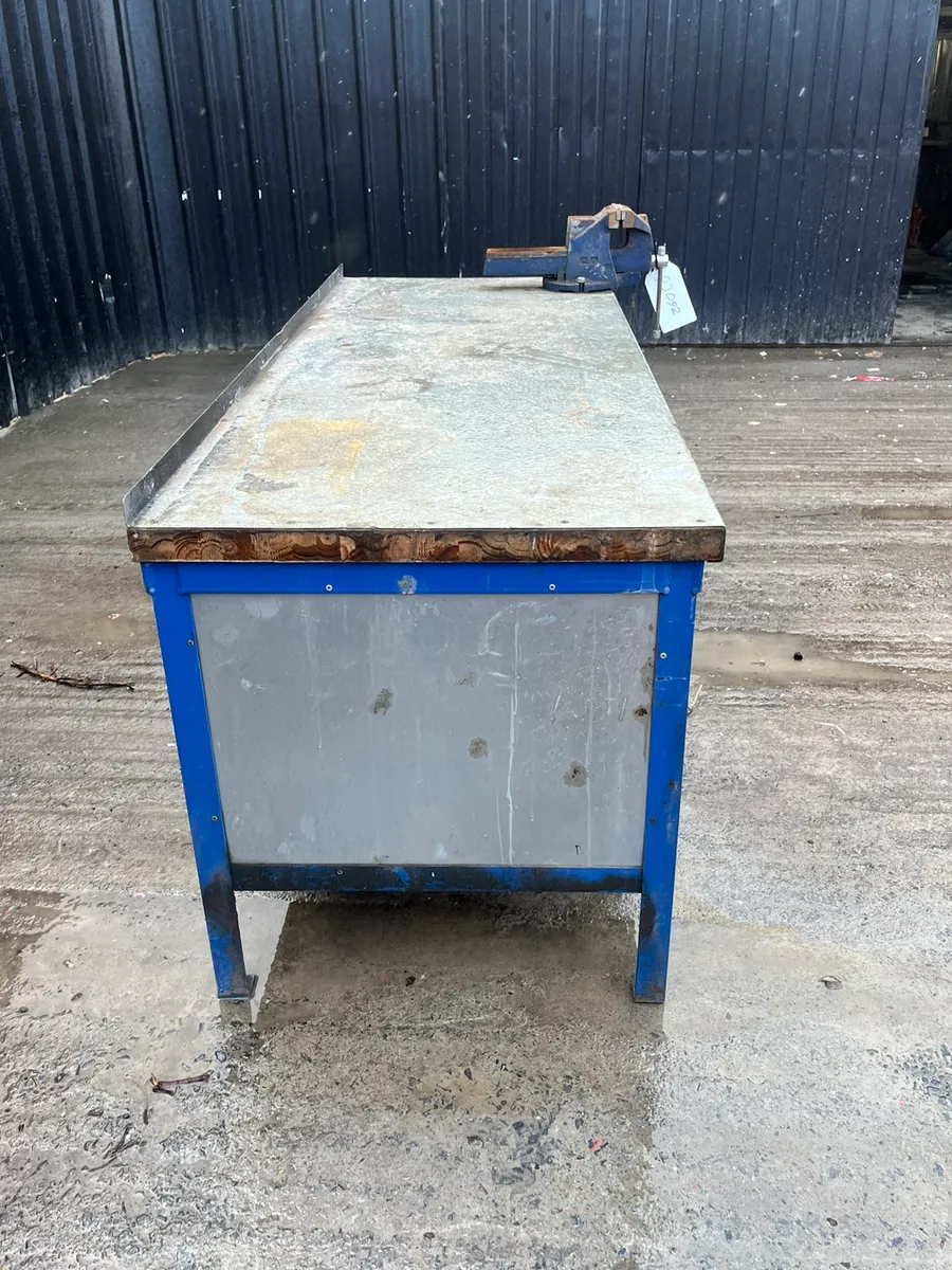 Work Bench With Storage Cabinets and Vice - Image 4