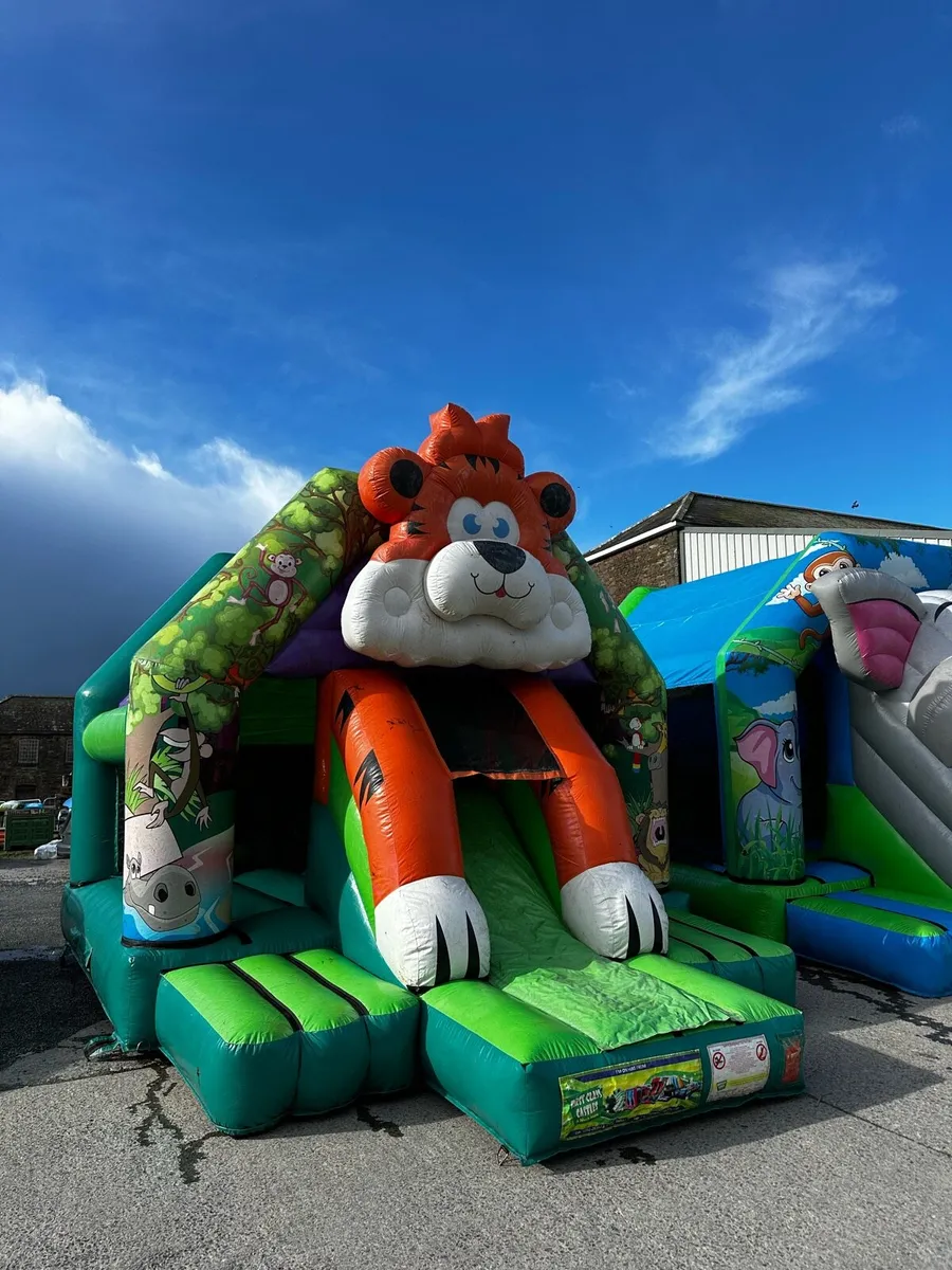 3D Head Bouncy Castle with Slide Combo - Image 1