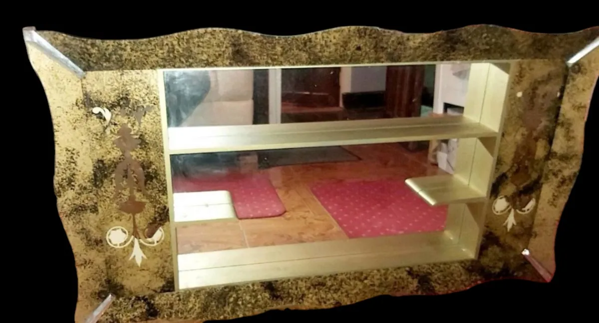 Original TURNER 60s shadow box mirror shelves - Image 1