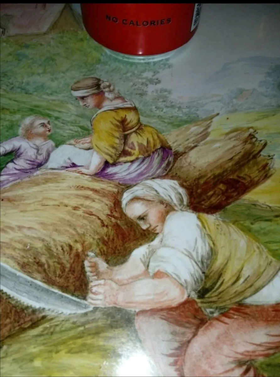 Antique hand painted wall plaque H. B Choisy - Image 2