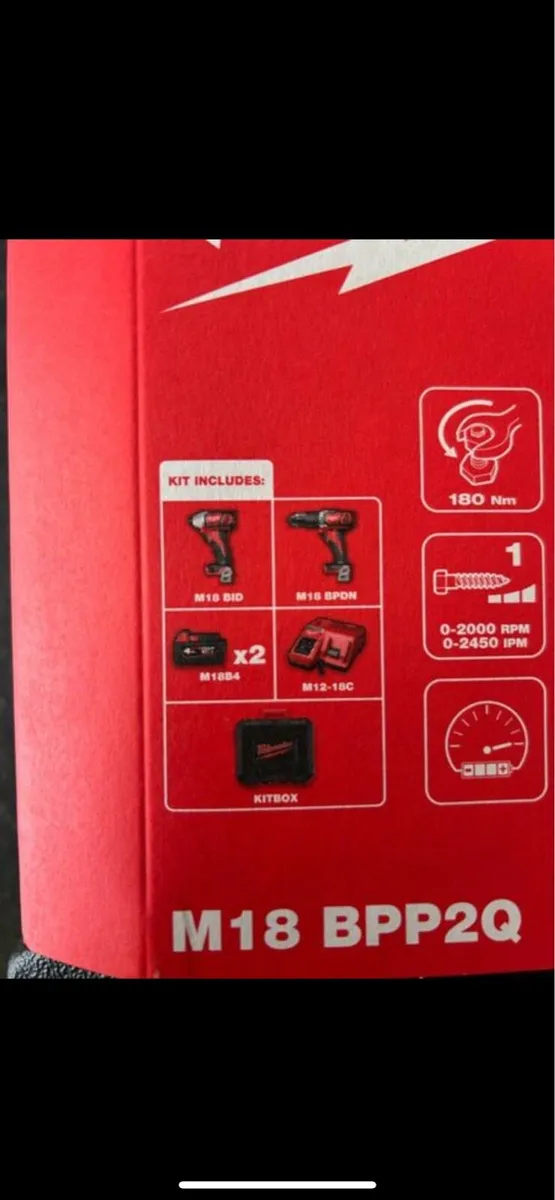 MILWAUKEE M18 BPP2Q-402C 18V 2 X 4.0AH LI-ION - Image 2