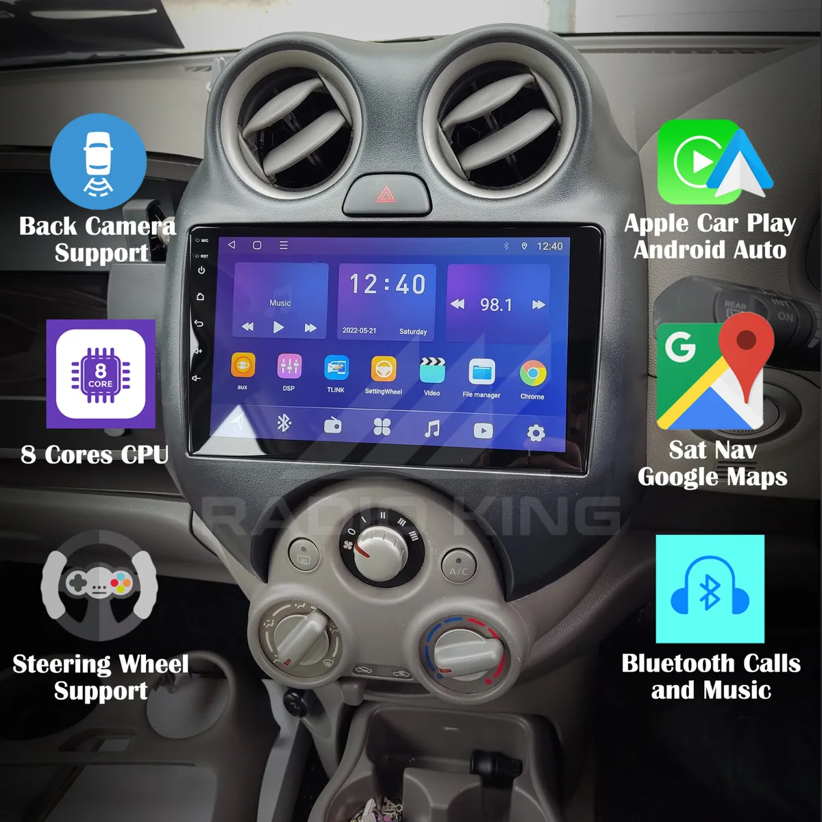 PREMIUM CARPLAY NISSAN MICRA ANDROID AUTO STEREO