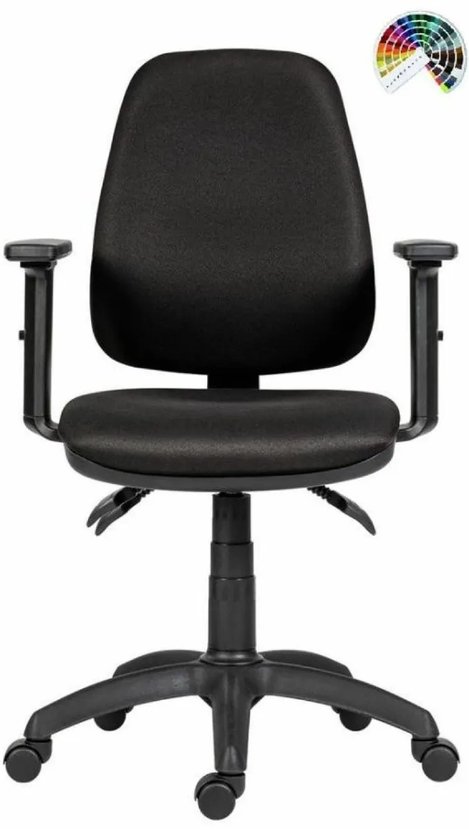 3 Office Chairs New in black fabric only