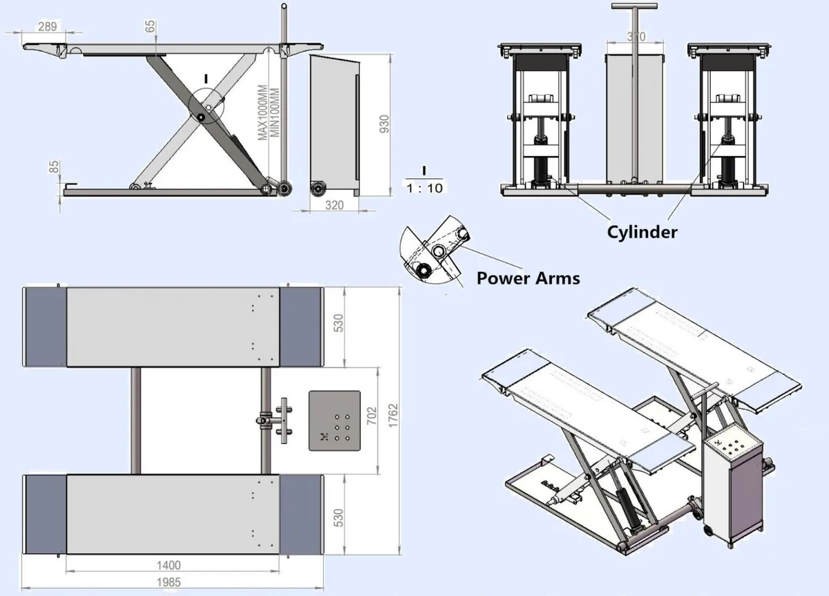 Pacini 3Ton Mid Rise Scissor Lift - Image 3