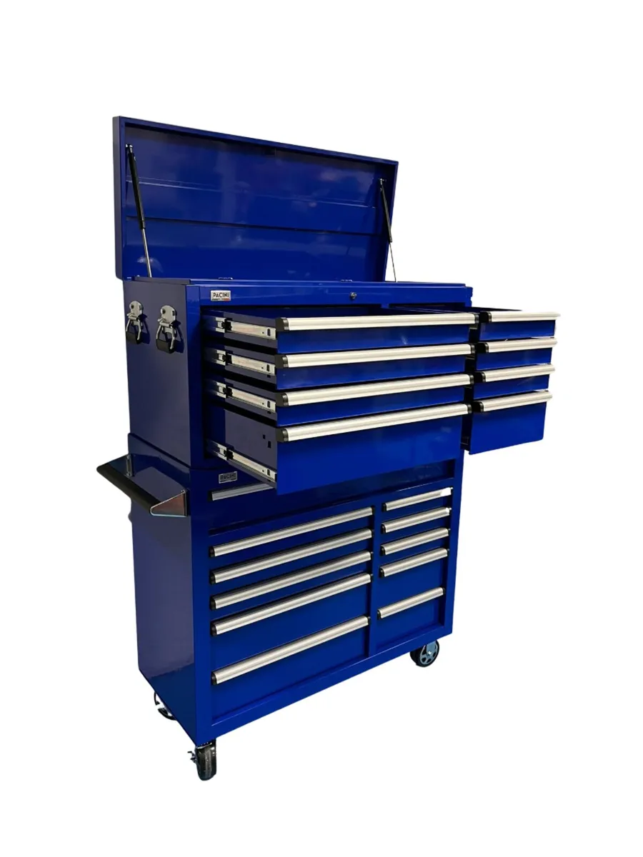 Pacini 41" Tool Chest Blue Bundle Top & Bottom - Image 2