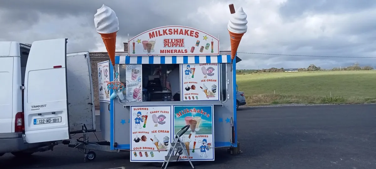 ice cream coffee trailer