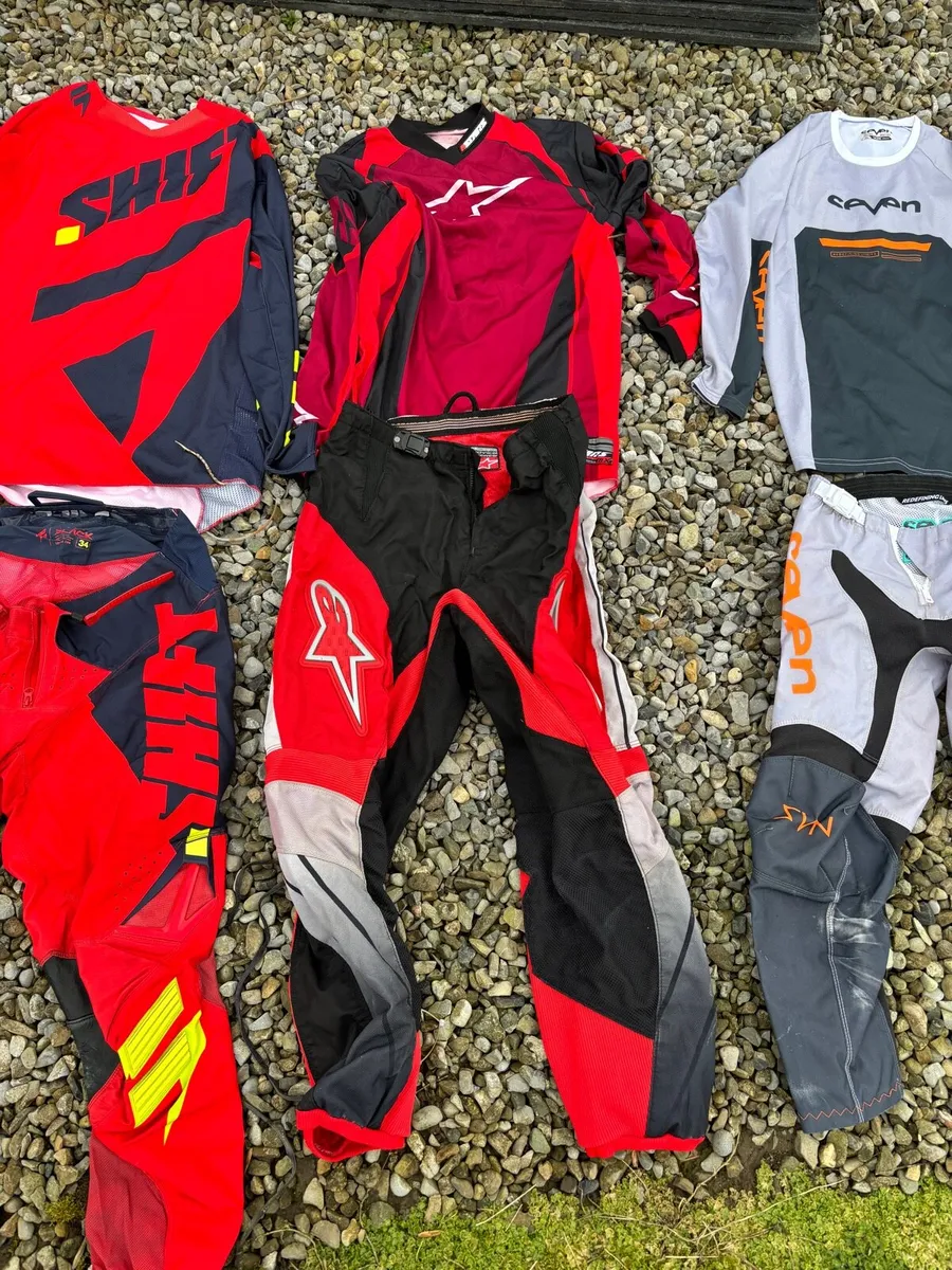 Selection of youth MX gear