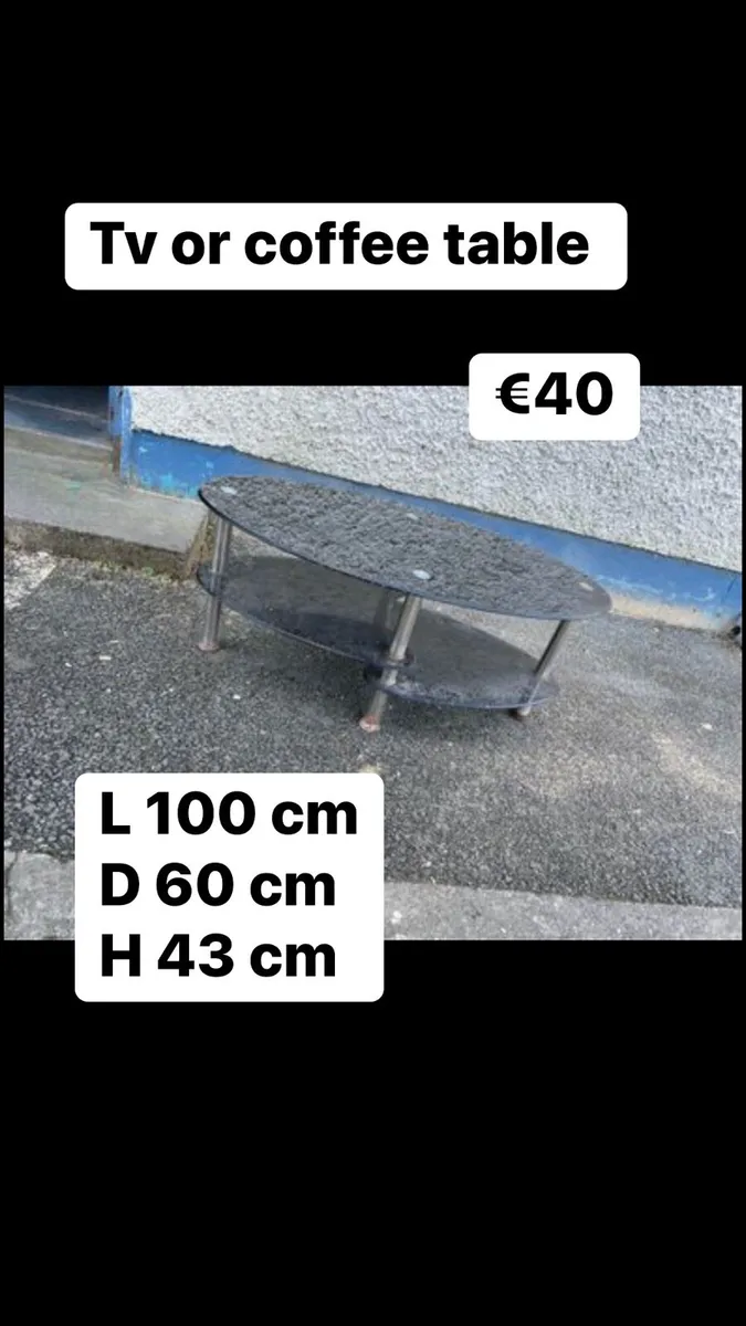 Glass coffee table for sale in Co. Galway for €40 on DoneDeal