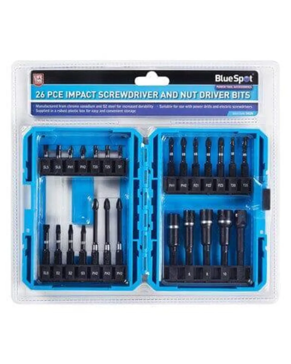 Bluespot Impact Screwdriver and Nut Driver Bit Set - Image 1