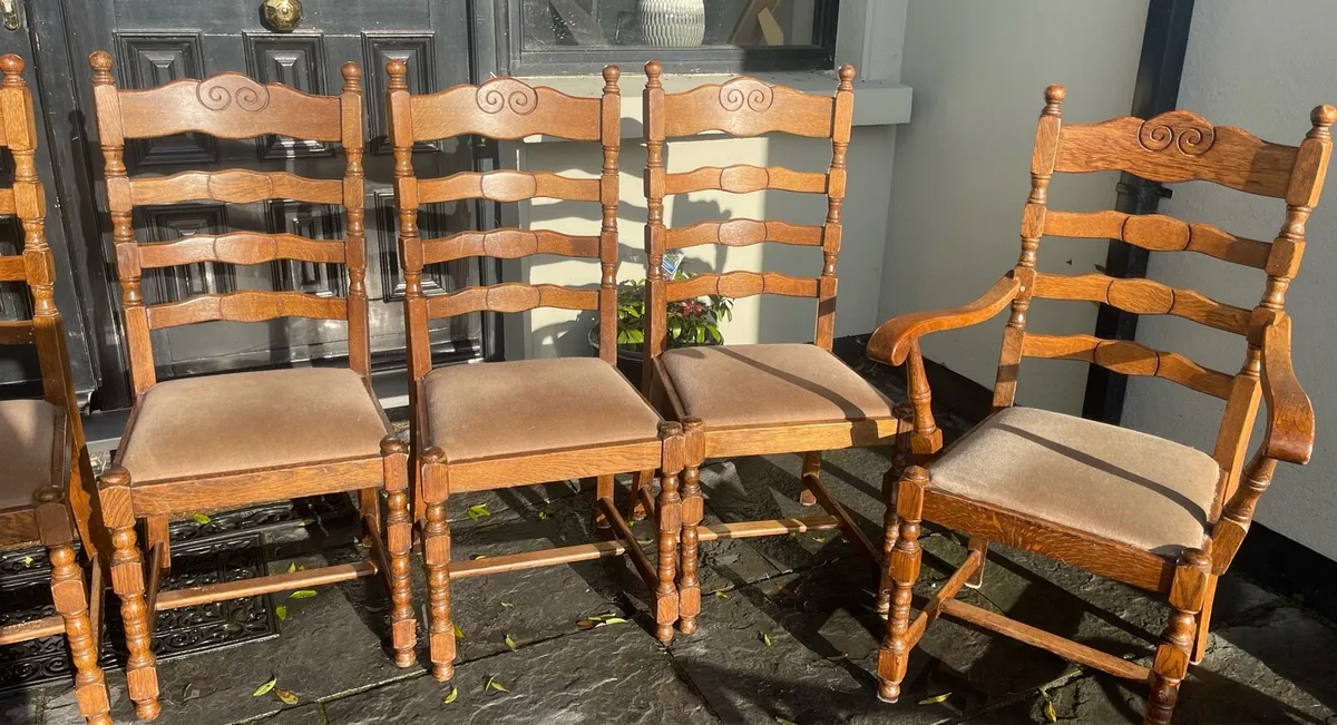 Dining chairs deals wood and fabric