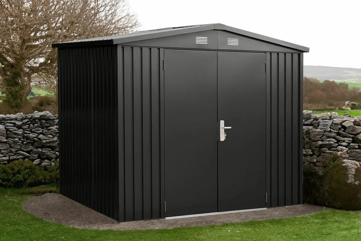 Premium Apex Steel Garden Shed (8x6) - Image 4