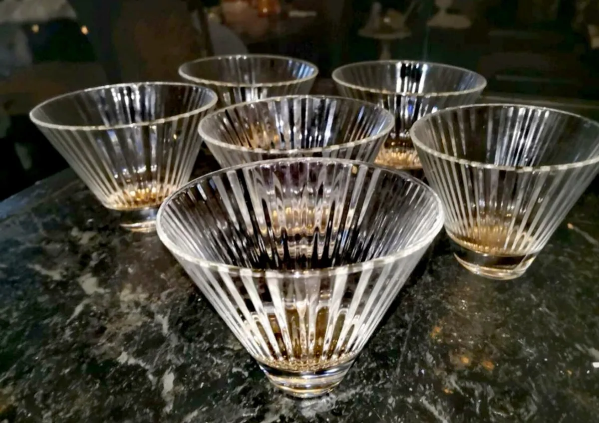 Unique crystal glass set of 4 - Image 1