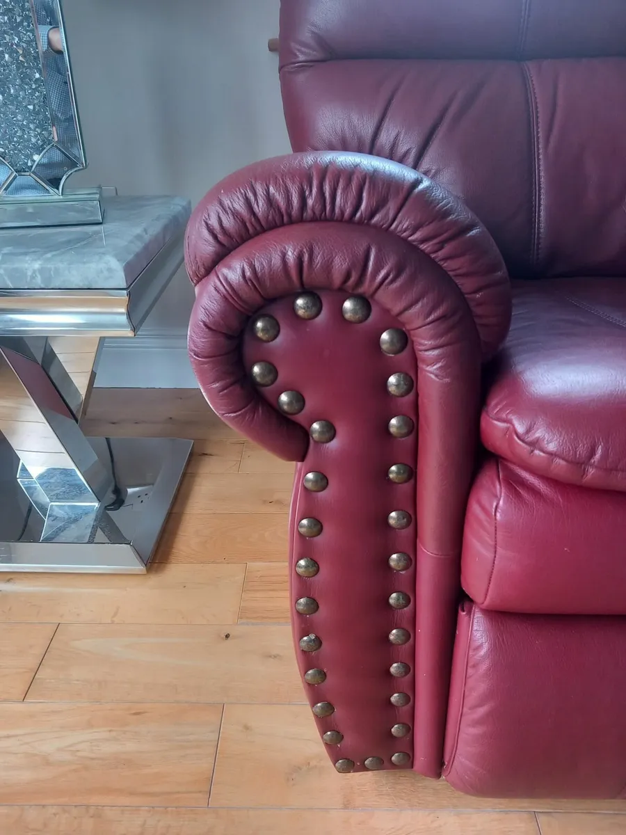 Red Leather couch /sofa