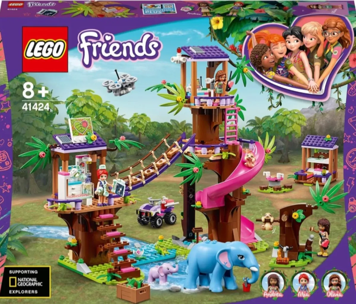 LEGO 41424 Friends Jungle Rescue Base - Image 1