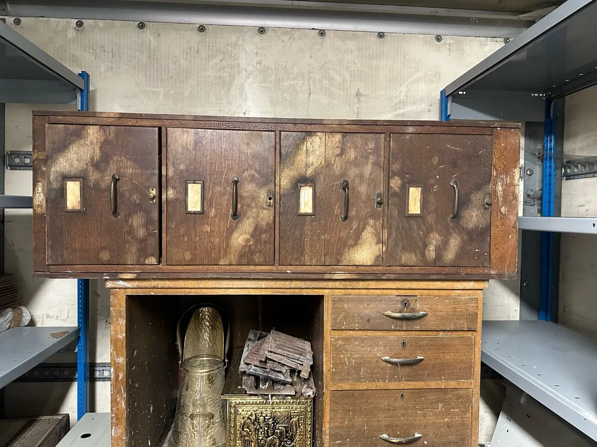 Antique filing cabinets and office desks - Image 1