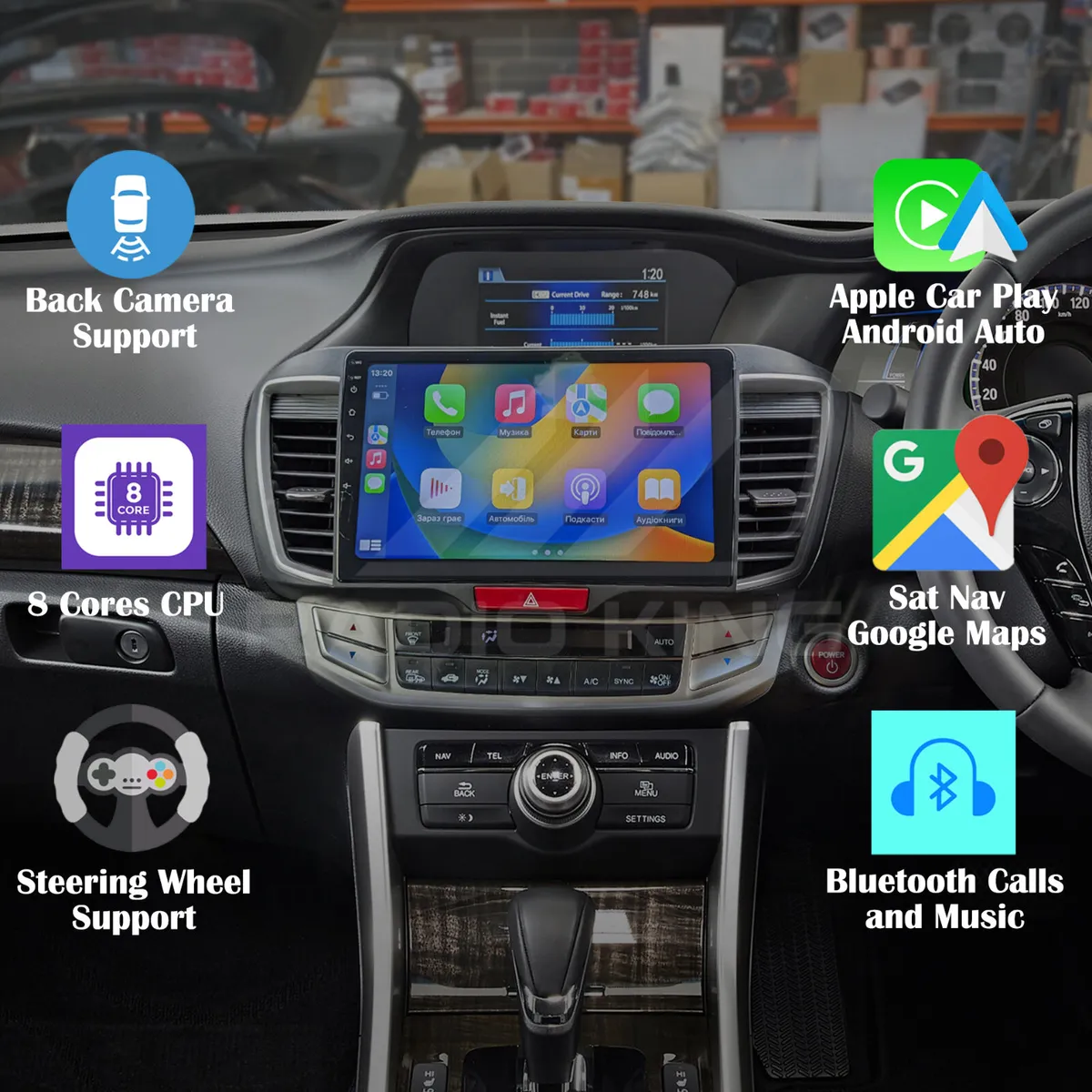 PREMIUM CARPLAY HONDA ACCORD ANDROID AUTO CarPlay - Image 1