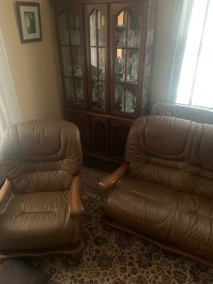 Leather 3 + 1 + 1 Sofa Set - Image 2