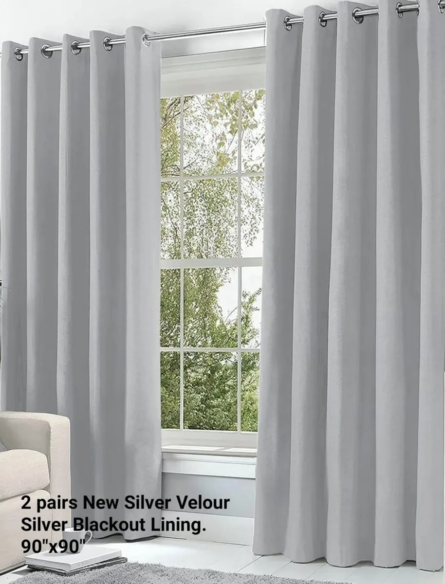 Silver Curtains (Blackout Lining)