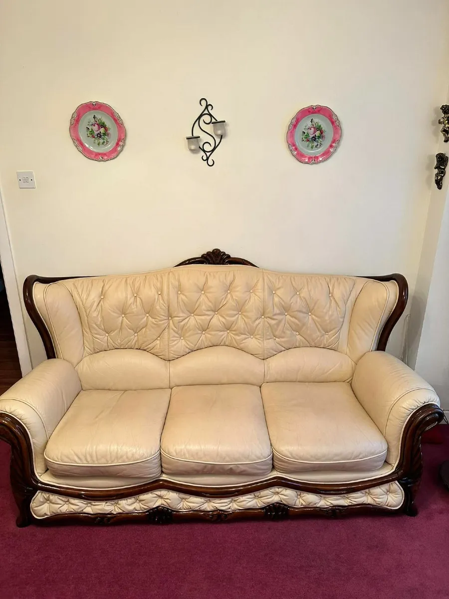 Genuine Italian Leather Couch for Sale