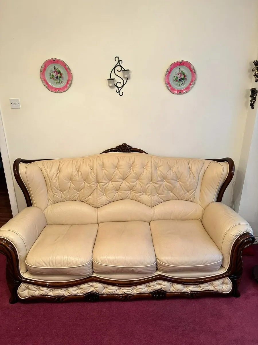 Genuine Italian Leather Couch for Sale for sale in Co. Galway for €500