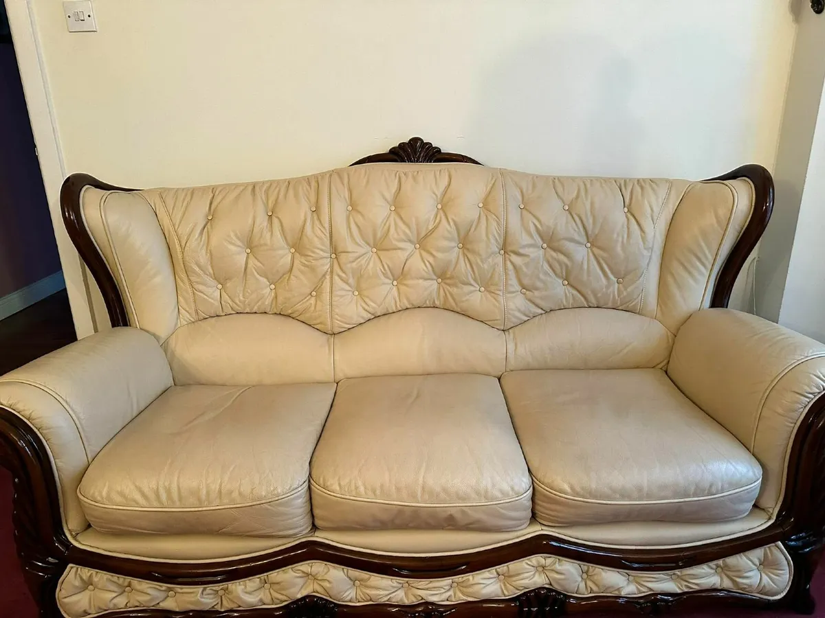 Genuine Italian Leather Couch for Sale for sale in Co. Galway for €500