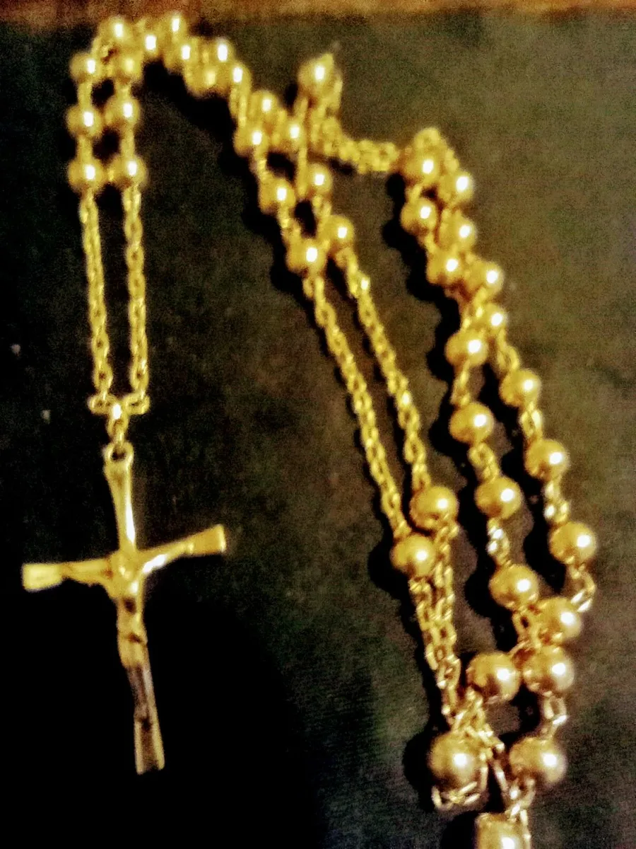 9 carat gold rosary beads discount