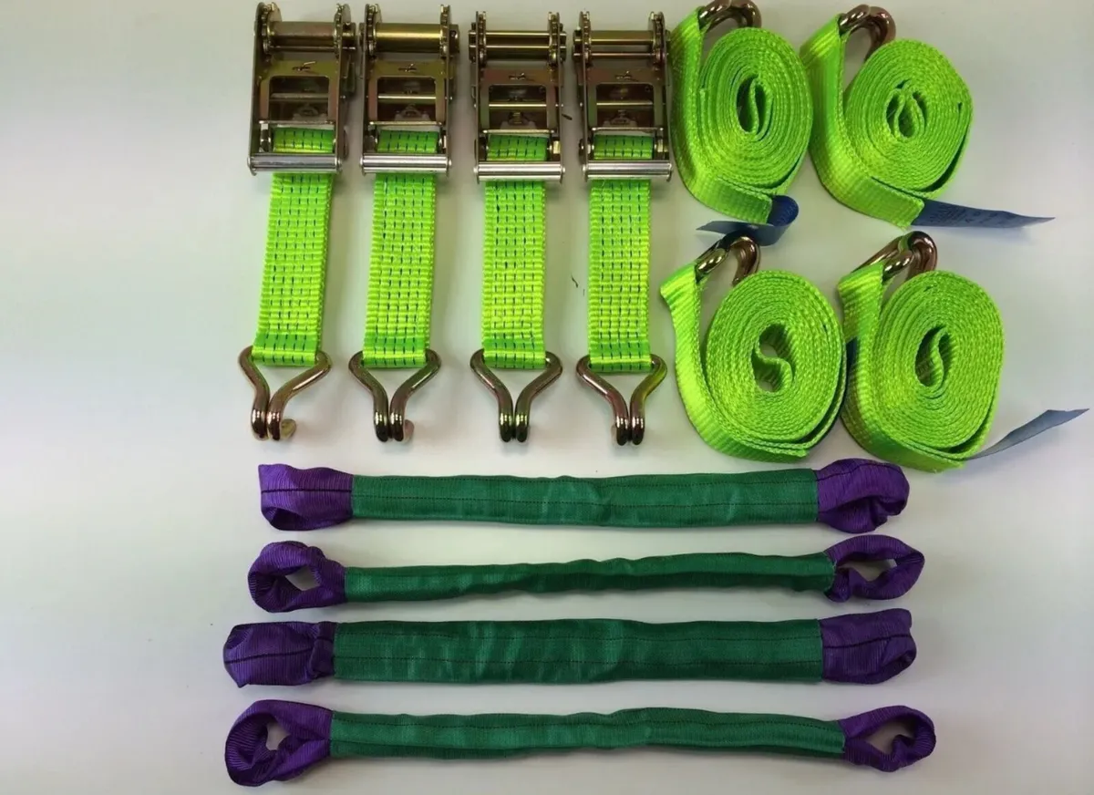 SALE Recovery Straps HI-VIZAbILITY GREEN