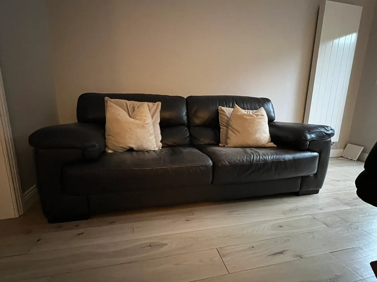 3 seater Italian leather sofa