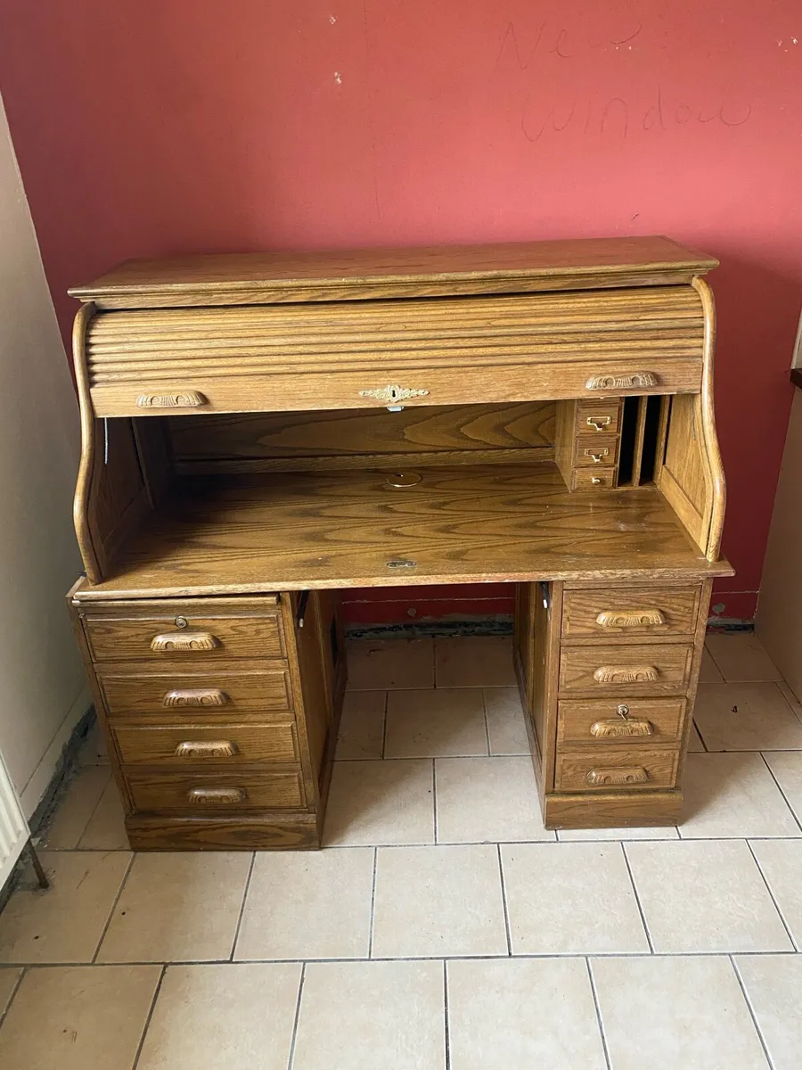 Roll up deals desk antique