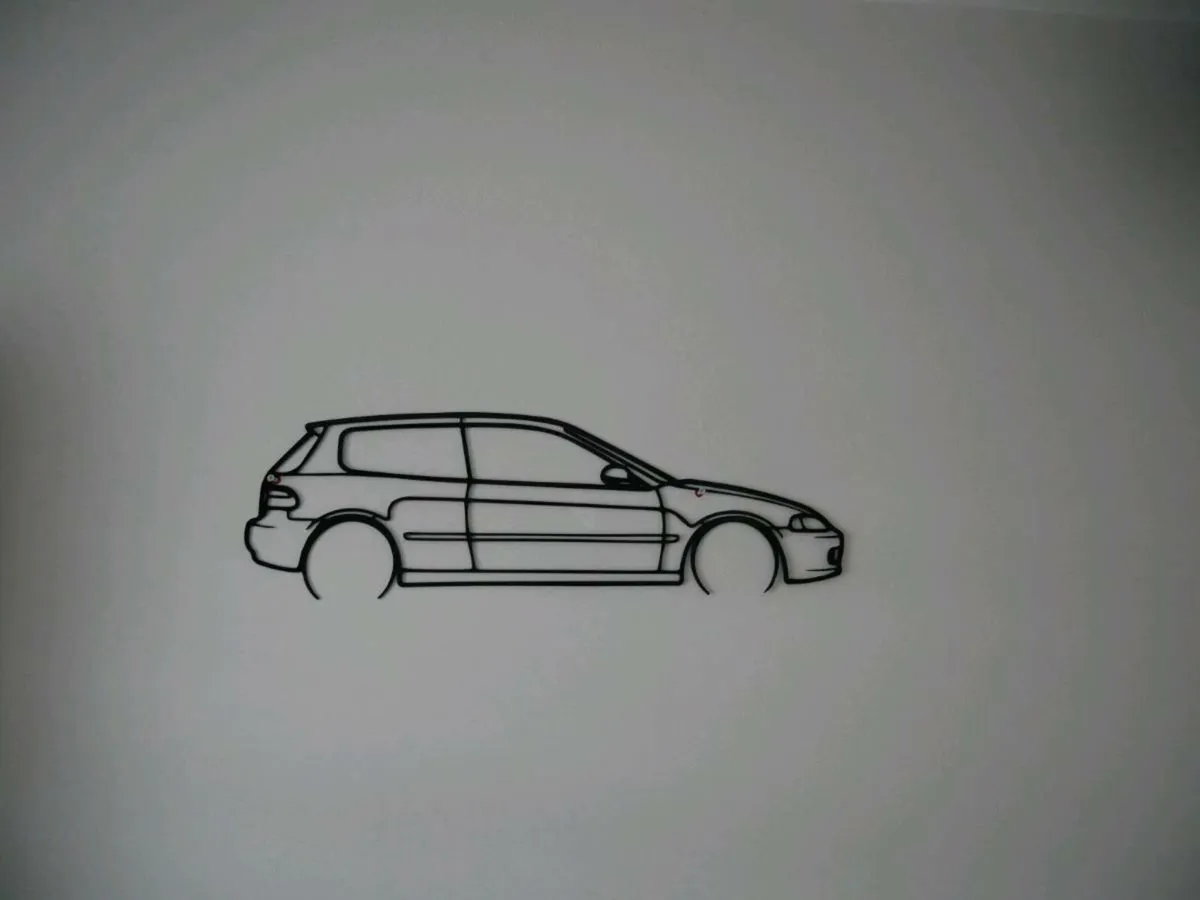 Honda Civic EG Siloheutte Wall Art