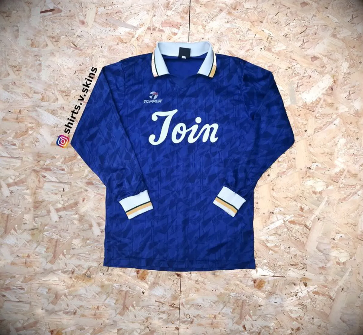 FREE POST Vintage Topper Football SHirt  1990s Retro  Jersey Shirt Soccer Football  Festival Oldschool Blue