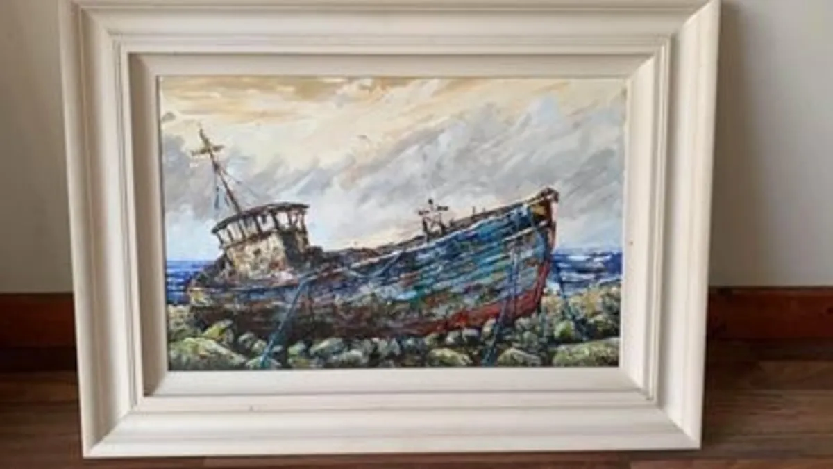 Painting original framed mounted signed for sale in Co. Longford for €