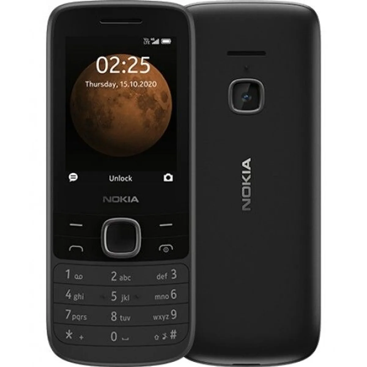 Nokia 225 Dual SIM Unlocked 4G Phones - Black - Image 1