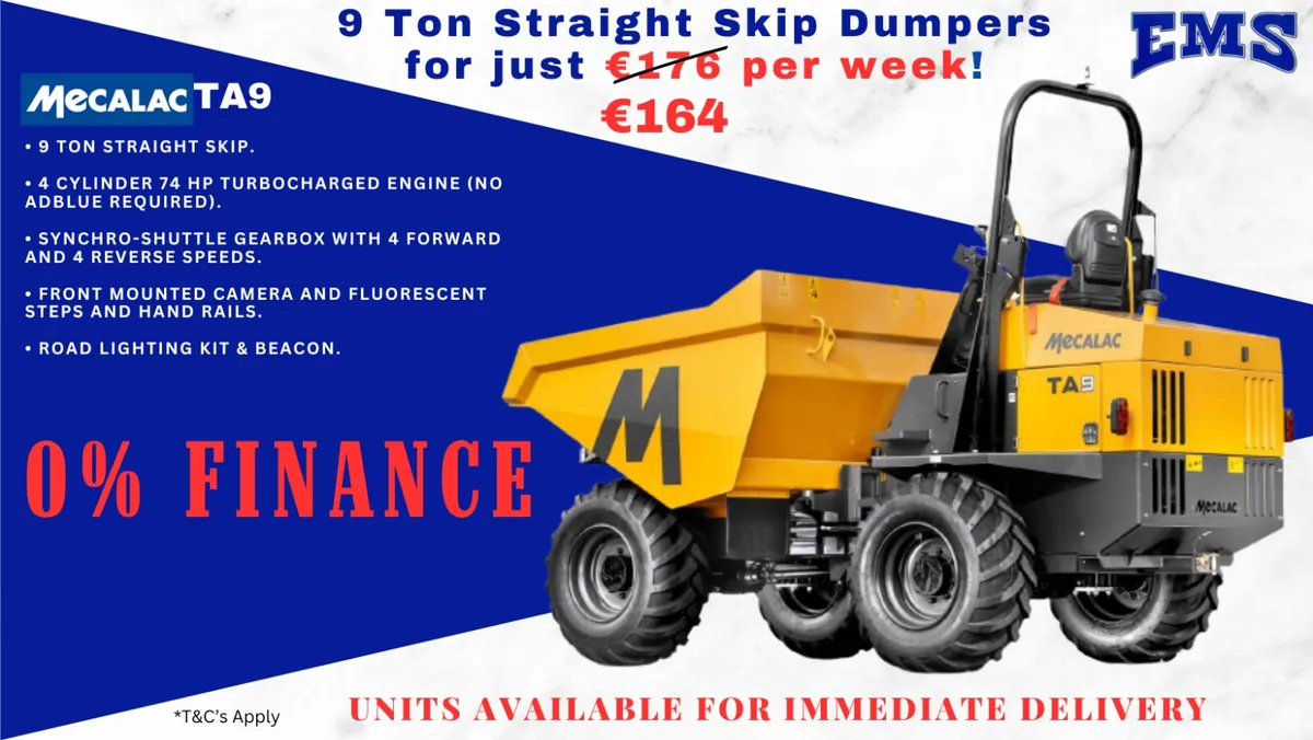 Mecalac TA9 Straight Skip Dumper - Image 1