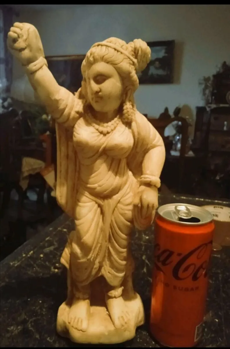 Antique unusual marble statue - Image 1