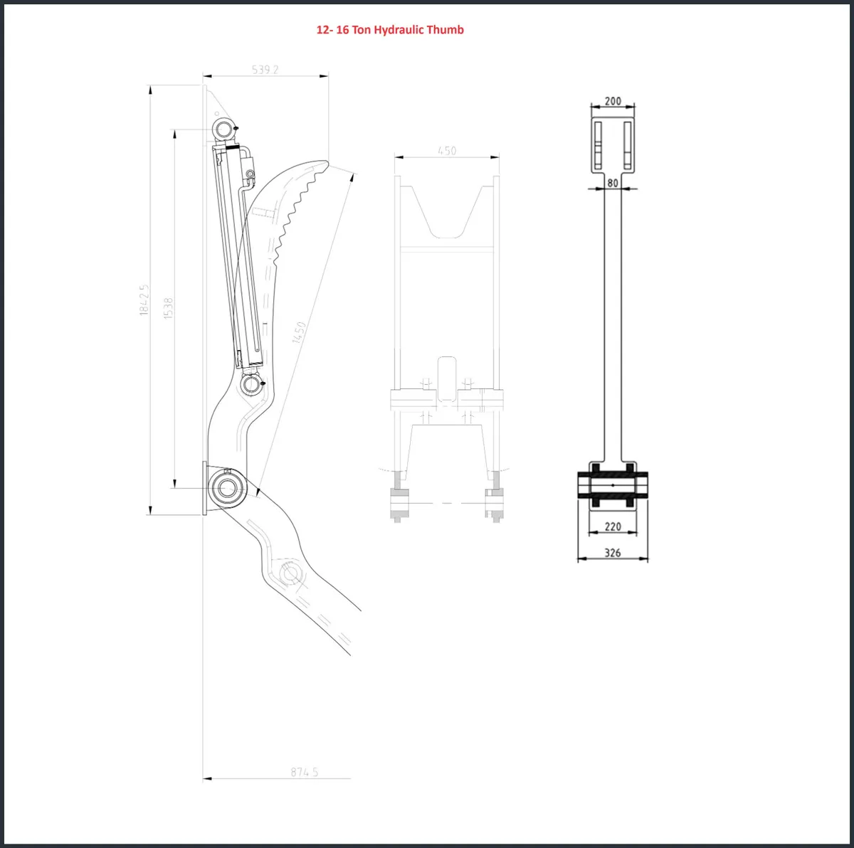 Hydraulic thumbs for 1t -25t excavators - Image 4