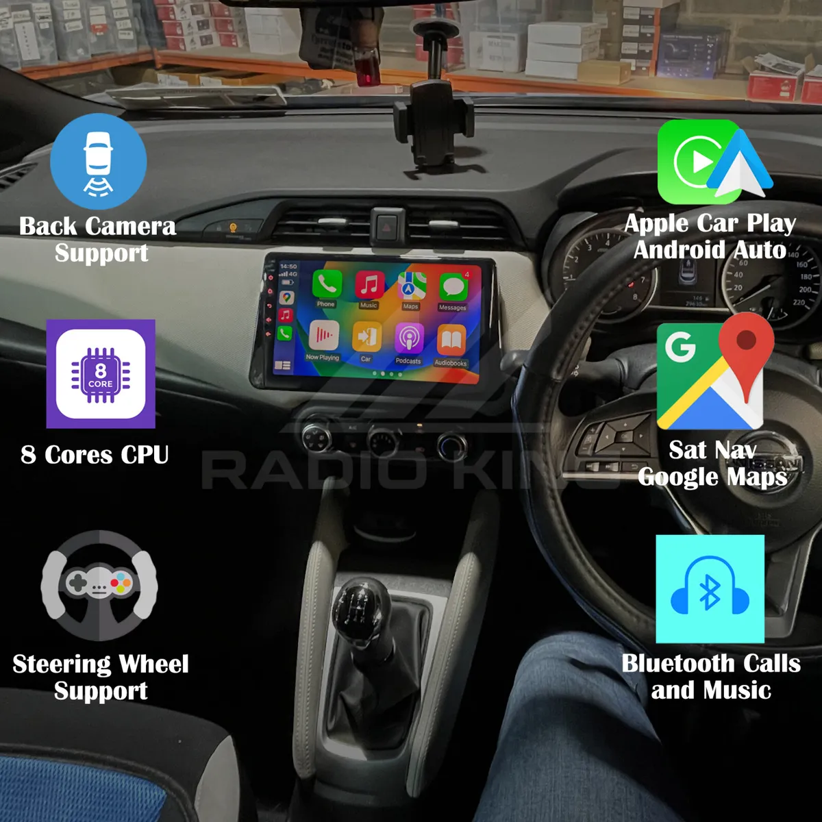 PREMIUM CARPLAY NISSAN MICRA ANDROID AUTO RADIO - Image 1