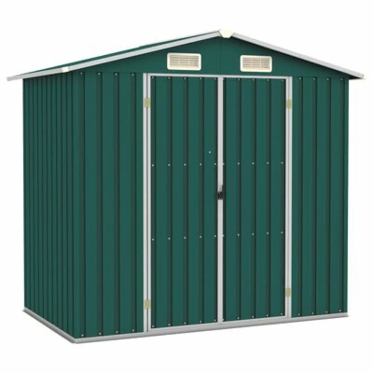 Shed Green 205x129x183 cm Galvanised Steel - Image 1