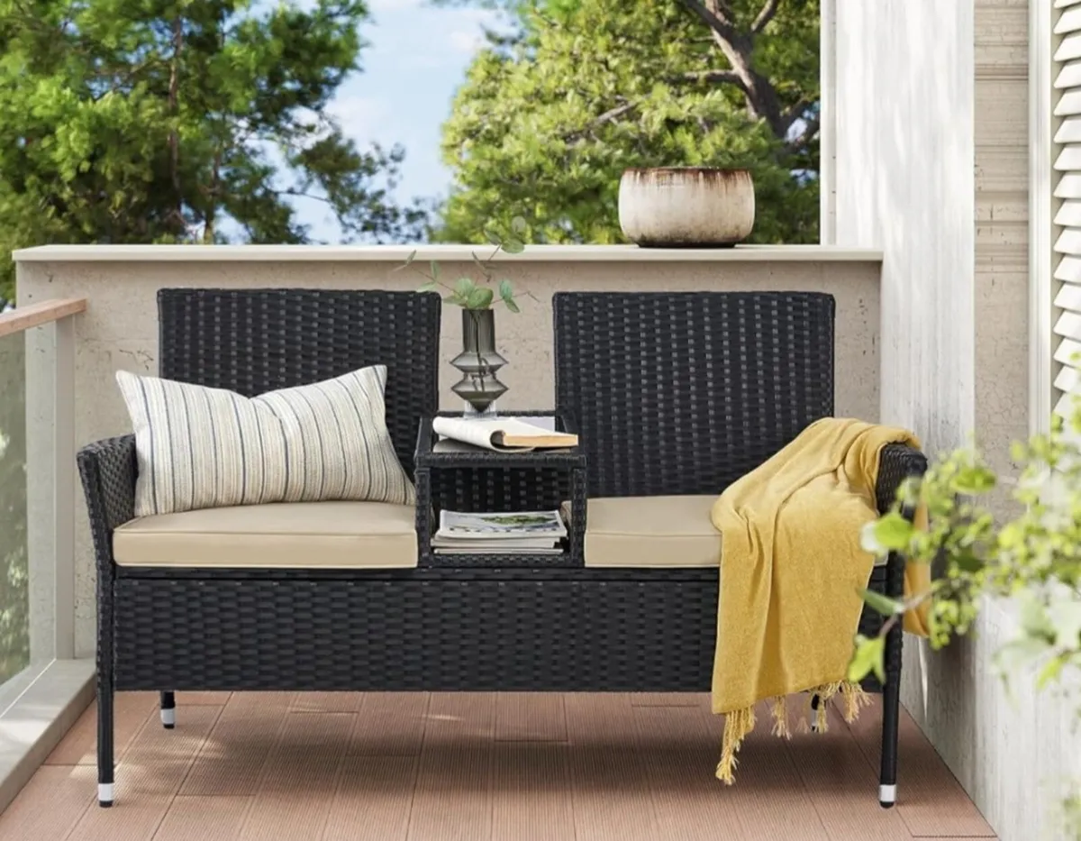 Garden Furniture Bench Seating Set - Image 1