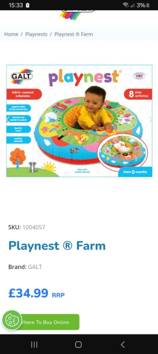 GALT playnest baby mat - Image 1