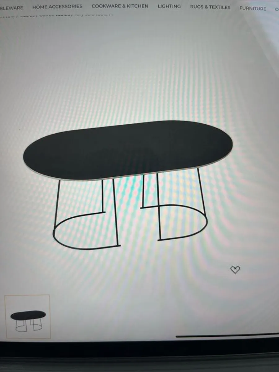 Coffee Table Muuto Brand New Airy Coffee Table (Black) - size medium - Image 1