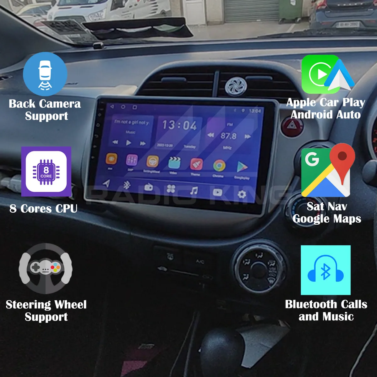 PREMIUM CARPLAY HONDA FIT ANDROID AUTO STEREO - Image 1
