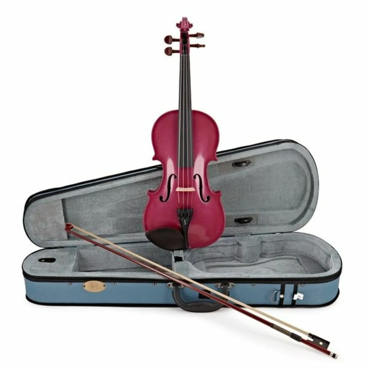 STENTOR Harlequin Violin, raspberry, full size 4/4