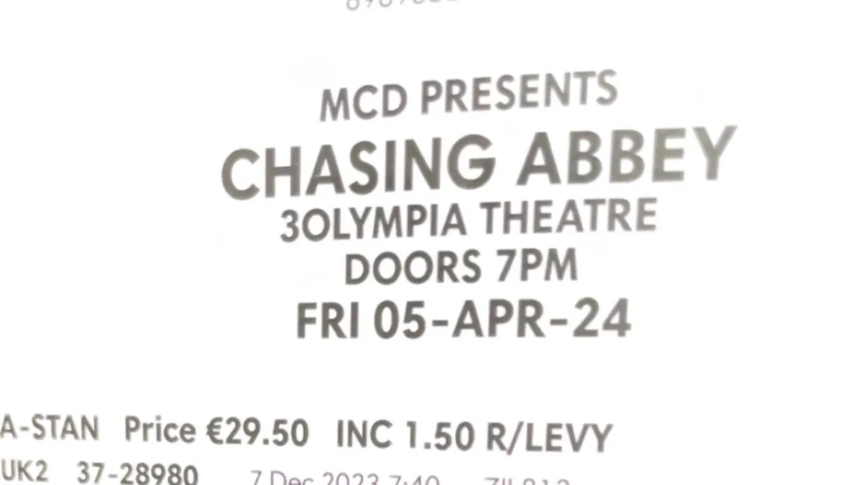 Chasing Abbey tickets