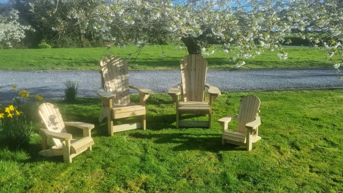 Redwood Adirondack chairs - Image 2