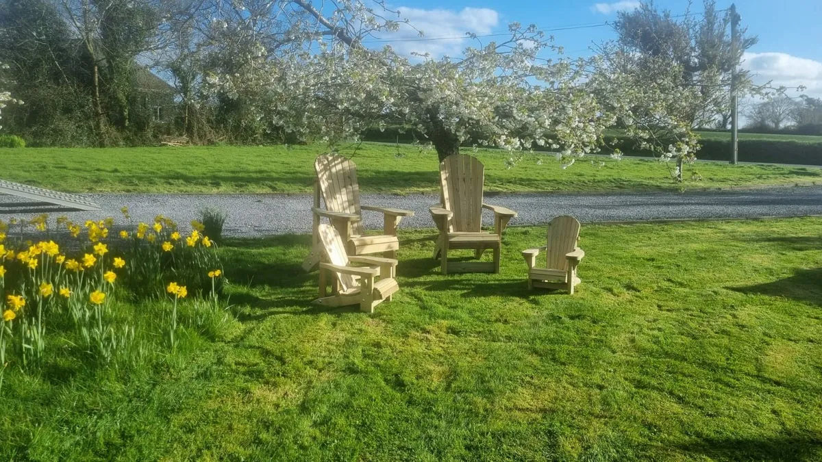 Redwood Adirondack chairs - Image 3